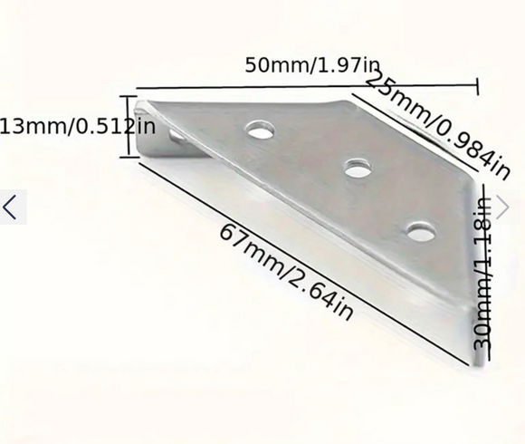 Set 10x suporti trapez pentru fixare la 90, cu suruburi