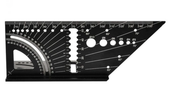 Echer japonez 3D cu vinclu, sablon unghiuri multifunctional