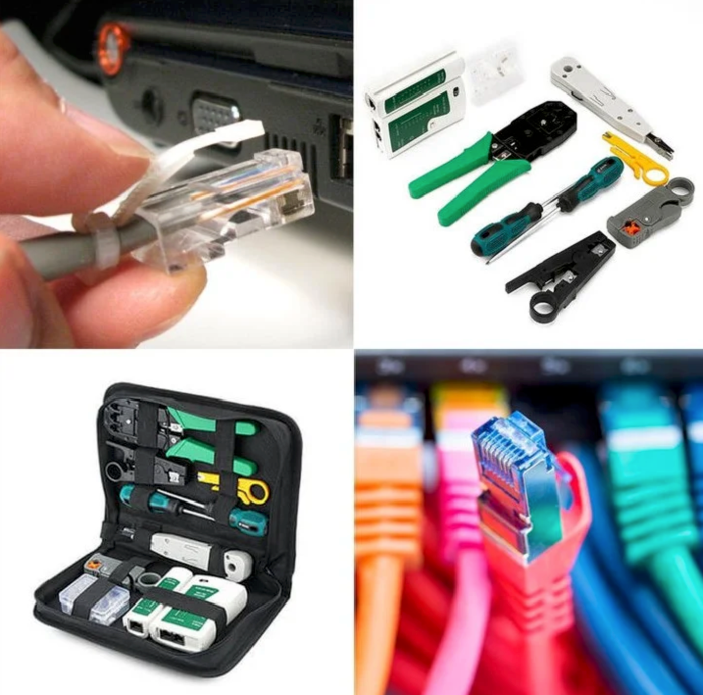 Kit, trusa de reparatii si lucrari retelistica, electricitate, cabluri retea, etc. - 0