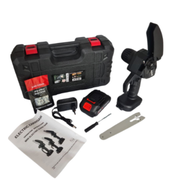 Mini fierastrau electric portabil cu lant drujba 16 cm (mini drujba electrica)