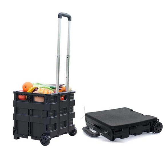 Carucior universal pliabil cu roti si maner extensibil