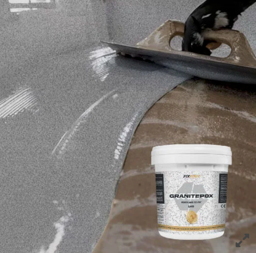 Vopsea epoxidica cu imitatie de granit, GRANITEPOX™, 1 kg, gri deschis
