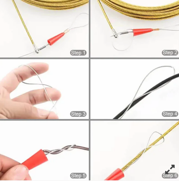 Sarma, sarpe de tras cabluri prin pereti sau tuburi, 15m