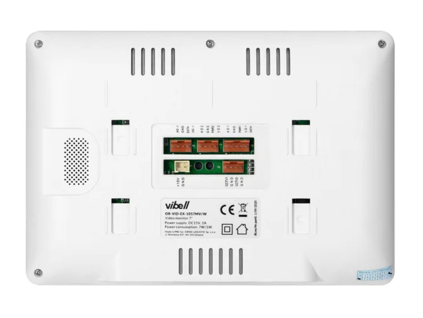 Interfon video Vibell Noveo Orno OR-VID-EX-1057/W, color, LCD 7 inch, 12 sonerii, control automat al portilor - 0