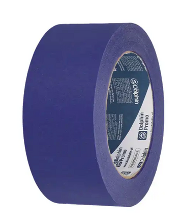 Banda profesionala adeziva de protectie vopsit, interior, Blue Dolphin, 38mm x 50 m - 0