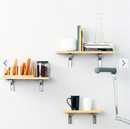 Set 2x console metalice reglabile si pliabile, rabatante pt. polite, rafturi-6