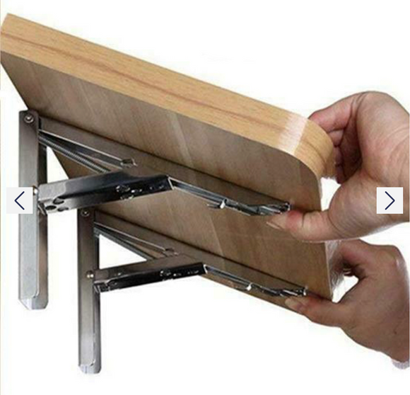 Set 2x console metalice reglabile si pliabile, rabatante pt. polite, rafturi