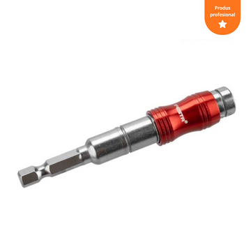 Magnetic bit extension, articulated, 1/4", 90 mm
