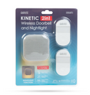 Sonerie și lumină de noapte fără fir 2 în 1 - Kinetic - 2 Sonerii Exterioare - Alb-3