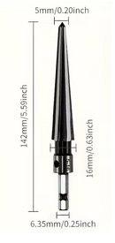 Burghiu conic alezare, largire, manual sau masina infiletat, 5-16mm-5