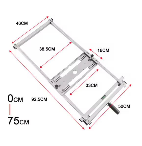 Sanie, sistem ghidaj pentru circular de mana sau ober freza, debitare lemn (M sau L)