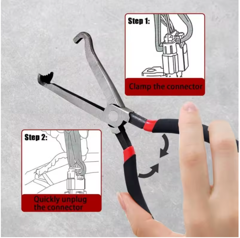 Patent, cleste pentru deconectat conectori, mufe (auto, moto, etc)
