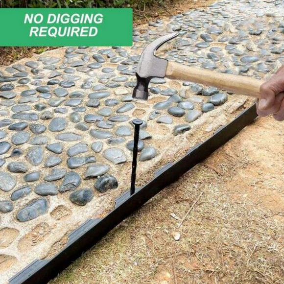 Cadru de delimitare gradina, bordura, flexibil, 5 cm x 10 m, negru