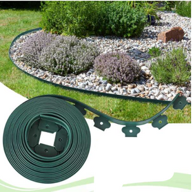 Cadru de delimitare gradina, bordura, flexibil, 5 cm x 10 m, negru