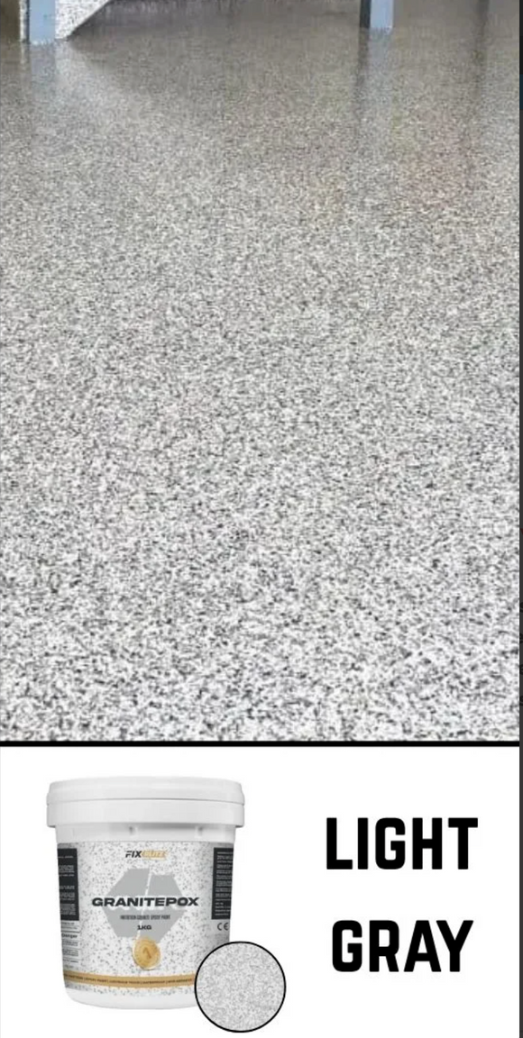 Vopsea, șapă epoxidica cu imitatie de granit, GRANITEPOX™, 1 kg, GRI DESCHIS