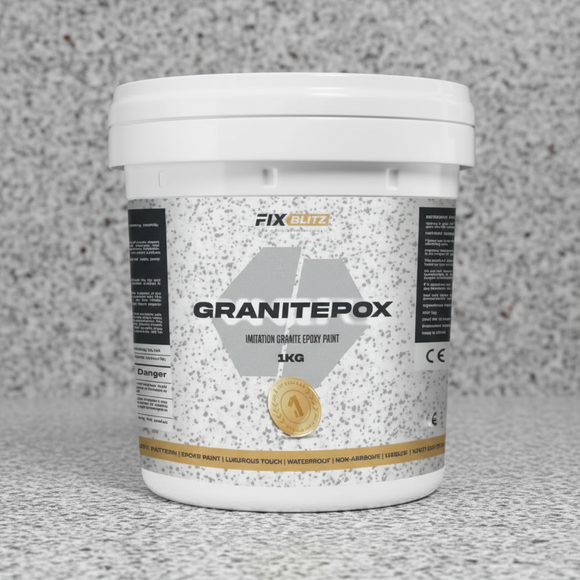 Vopsea, șapă epoxidica cu imitatie de granit, GRANITEPOX™, 1 kg, GRI DESCHIS