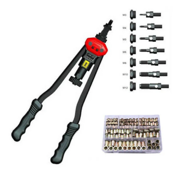 Set PROFESIONAL cleste nituit, nituri filetate, 300 nituri cadou,