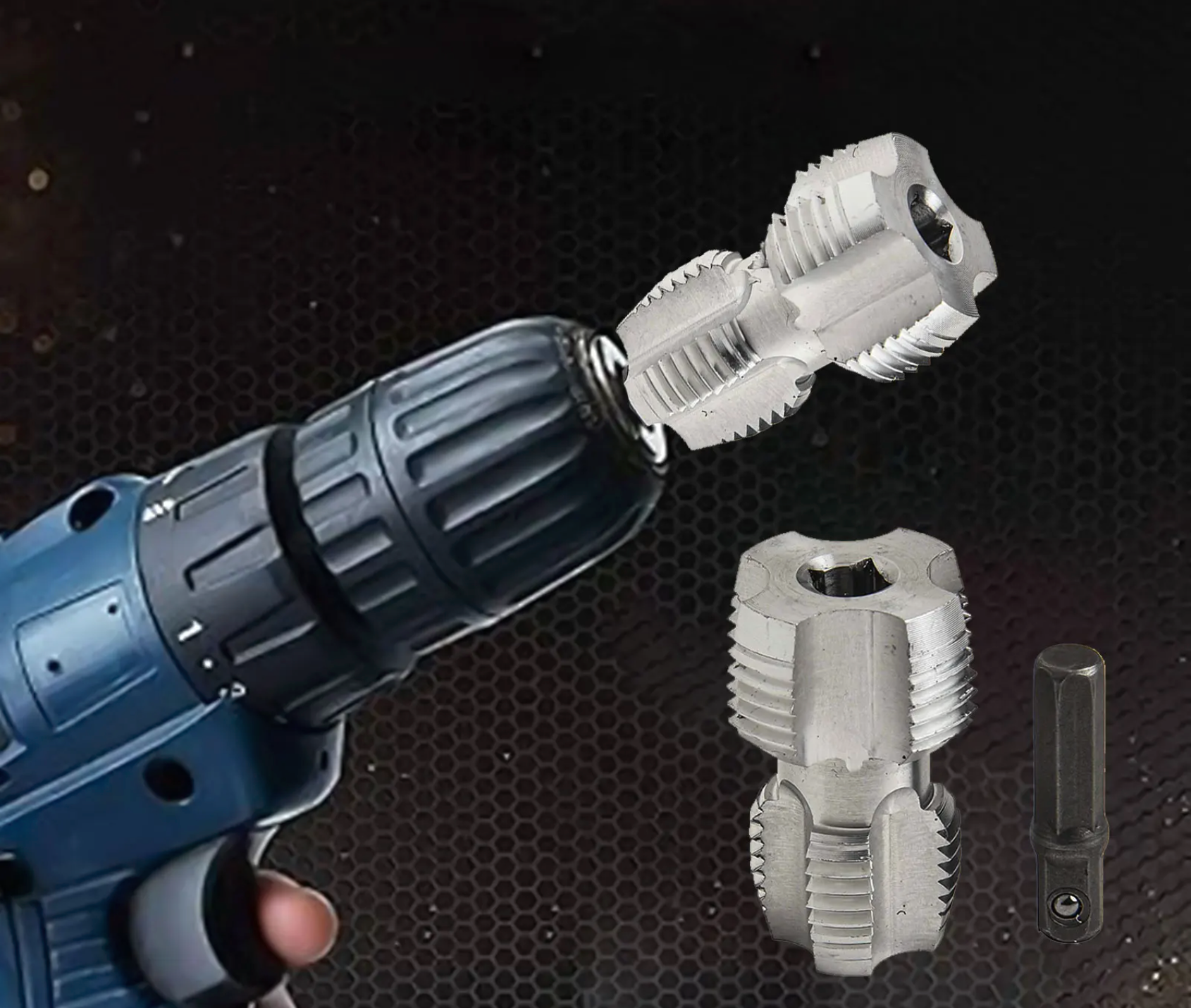 Adaptor bormasina pentru filetare tevi PPR, 1/2 si 3/4 - 0