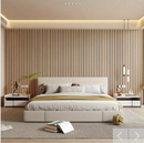 Material autocolant decorativ cu imitatie riflaj lemn pentru pereti si tavan 10 m x 60 cm-1