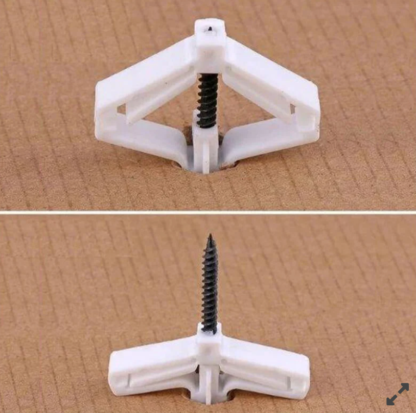 Set 100x suruburi cu diblu fluture pt. rigips, gips-carton, 60mm
