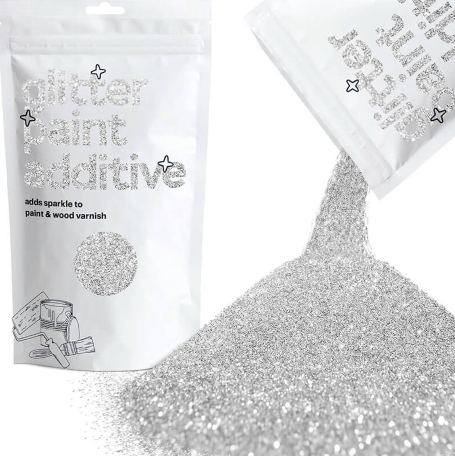 Aditiv pt. vopsea, glet, chit, aspect metalic, sclipicios, GlitterSpark™, ARGINTIU