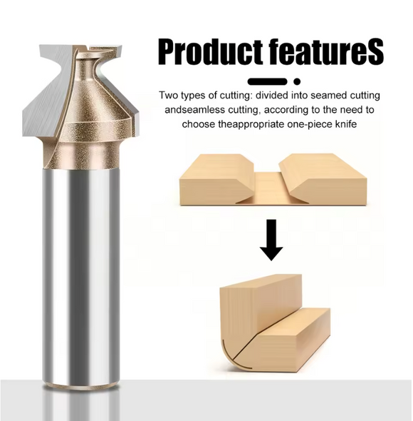 Freza lemn pentru indoit lemn la colt 90, muchii curbate fara imbinari, coada 8mm