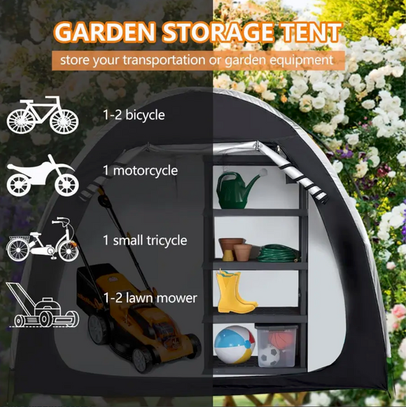 Cort stocare, depozitare diverse pt. exterior, rezistent la ploaie, UV, etc.