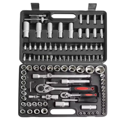 Set, trusa scule 108 piese cu chei tubulare si mixte, bituri, etc