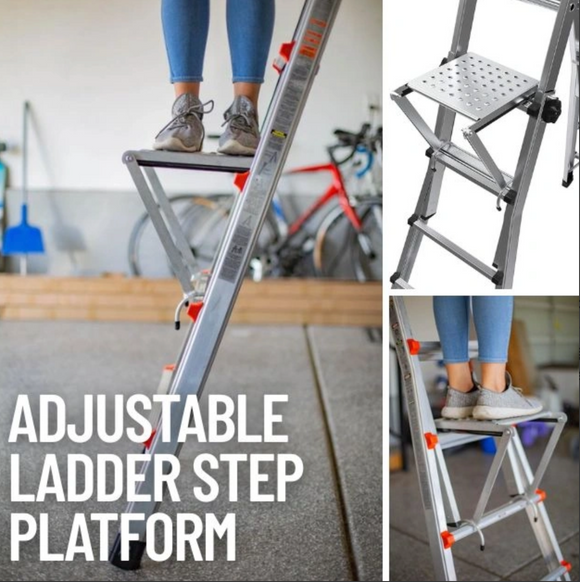 Treapta, platforma orizontala pentru scara de lucru, metalica, ajustabila