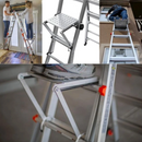 Treapta, platforma orizontala pentru scara de lucru, metalica, ajustabila-6