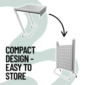 Treapta, platforma orizontala pentru scara de lucru, metalica, ajustabila - 0