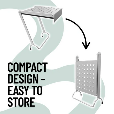 Treapta, platforma orizontala pentru scara de lucru, metalica, ajustabila - 0