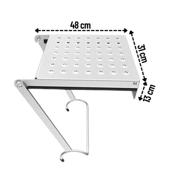 Treapta, platforma orizontala pentru scara de lucru, metalica, ajustabila