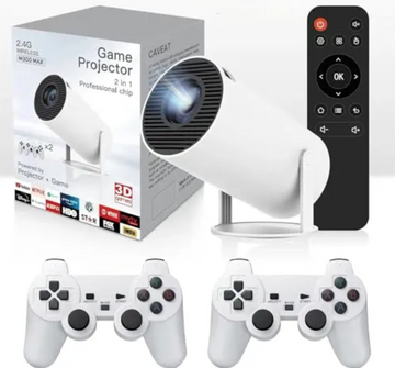 Proiector 4k cu jocuri, manete, 20.000 jocuri, WiFi, BT, Android 13, Cinema, Boxa - 0