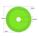 Disc diamantat pentru flex, de taiat sticla, cristal, ceramice, 125mm x 22.2 mm-6