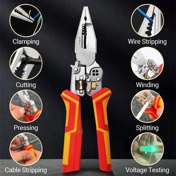 Patent, cleste multifunctional pt lucrari electrice cu tester continuitate si tensiune - 0