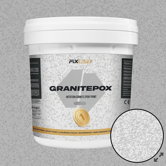 Vopsea, șapă, glazura epoxidica cu imitatie de granit, GRANITEPOX™, 5 kg, GRI Deschis