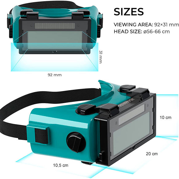 Ochelari de protectie pt sudura, intunecare automata, panou solar