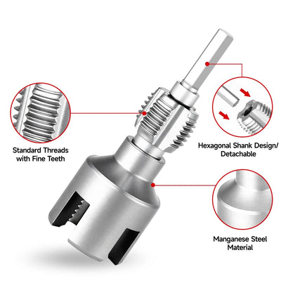 Adaptor bormasina pentru filiere, filetare, tarod tevi PPR, Interior + Exterior - 0
