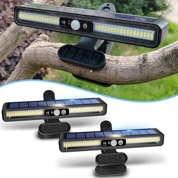 Lampa solara cu clema, senzor de miscare, 600 lm