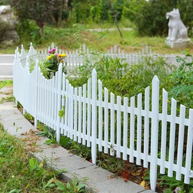 Gard elegant si flexibil de gradina, alb, 4 metri x 53 cm - 0