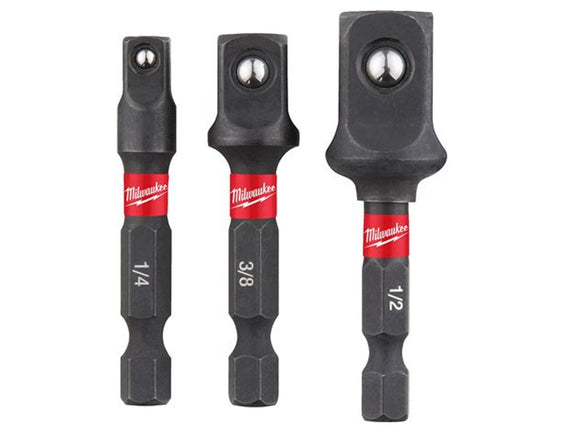 Set 3x adaptoare bit hex la tubulare, impact, 1/2, 1/4, 3/8 Milwaukee