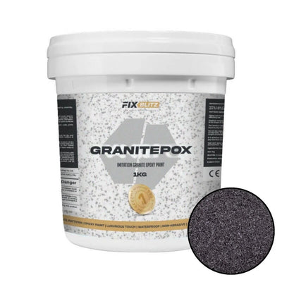 Vopsea, șapă epoxidica cu imitatie de granit, GRANITEPOX™, 1 kg, ANTRACIT - 0