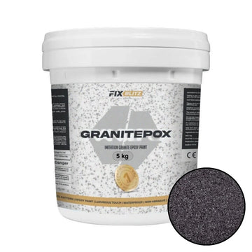 Vopsea, șapă epoxidica cu imitatie de granit, GRANITEPOX™, 5 kg, NEGRU - 0