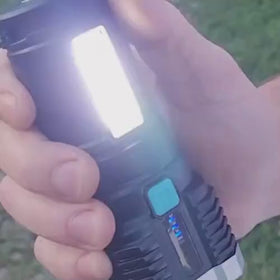 Lanterna LED cu 2x lumini si 4 functii, incarcare USB - 0