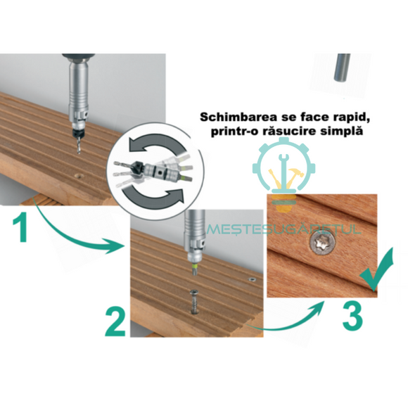 SET RAPID GAURIRE & INSURUBARE FLIPBIT STARTSET WOLFCRAFT 3082000