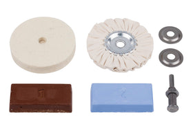 Set de lustruit, polisat, curatat lemn si metale, pentru masina infiletat - WOLFCRAFT 2178000 - 0