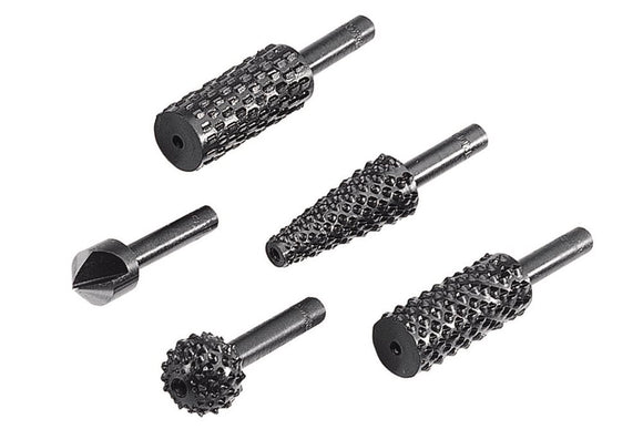 Set 5x freze, pile cu raspel de masina infiletat - WOLFCRAFT 2540000