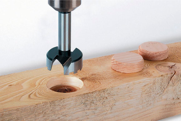 Set burghiu forstner 35mm + sablon pentru balamale/fitinguri - WOLFCRAFT 8728000