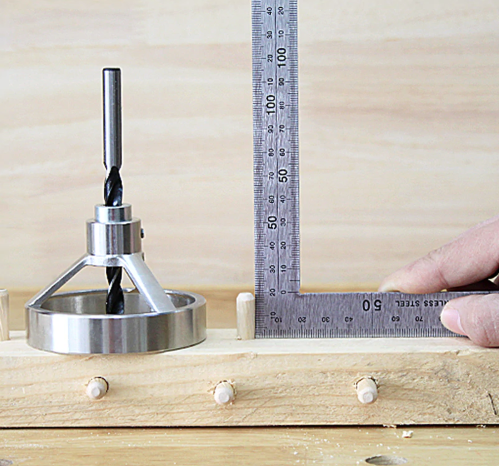 Set ghid gaurire perfecta, perpendiculara in lemn, cu limitare profunzime (7 PIESE)